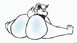 anthro big_butt blue_eyes bottomless butt clothed clothing duo fur huge_butt hyper looking_at_viewer male nude simple_background smile solo tail thick_thighs topwear vest white_body white_fur phil_sux keith_(pennyftzgerald) bear mammal teddy_bear_(species) ursine animated hi_res short_playtime