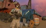 anthro armored_vehicle camp desert dusk flak_jacket group gun husky_retriever_mix male mercenary military ranged_weapon rifle ruins shipping_container soldier somber warrior weapon perturbedmania zander_murphy canid canine canis domestic_dog lizard mammal reptile scalie 3d_(artwork) daz_studio_(artwork) digital_media_(artwork) hi_res