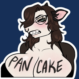 anthro badge bared_teeth big_breasts bra breasts brown_body brown_fur brown_hair clothing ear_piercing eyewear facial_piercing female frown fur glasses green_eyes hair huge_breasts long_hair nose_piercing nose_ring piercing ring_piercing septum_piercing septum_ring sharp_teeth solo teeth underwear white_body white_fur thatsexdog pancake_(pancake) american_opossum mammal marsupial virginia_opossum hi_res