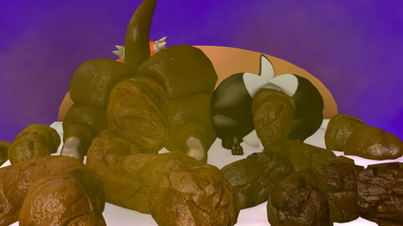 anal anthro anus balls bed belly big_belly big_butt butt duo fart fart_cloud feces furniture gas genitals heart_eyes heart_symbol huge_butt kneeling male overweight pec_grab pecs penis pillow pooping pooping_on_bed pooping_together rear_view slightly_chubby smelly thick_thighs wide_hips kanebrentkoopa mario_bros mythology nintendo blade_yoshi kane_brent_koopa dinosaur dragon koopa mythological_creature mythological_scalie prehistoric_species reptile scalie turtle yoshi 16:9 3d_(artwork) digital_media_(artwork) hi_res source_filmmaker_(artwork) widescreen
