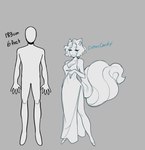 absurd_res animal_humanoid canid canid_humanoid canine canine_humanoid chart cotton_candy_(glacierclear) digital_drawing_(artwork) digital_media_(artwork) duo female fox_humanoid foxtrot_(glacierclear) glacierclear greyscale height_chart hi_res humanoid mammal mammal_humanoid monochrome