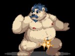 anthro belly blue_hair facial_hair fur hair male mature_male mustache navel nude overweight overweight_male solo sparkles sprite sprite_art white_body white_fur nanadragon4 crave_saga aegis_(crave_saga) bear mammal polar_bear ursine 4:3 alpha_channel digital_media_(artwork) pixel_(artwork)