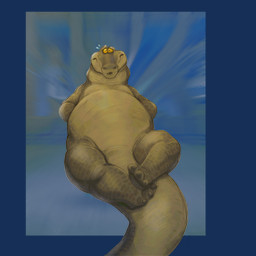 anthro belly big_belly big_tail claws green_body male nervous paws presenting sharp_teeth solo tail tailbutt teeth thick_tail toony yellow_sclera ikaro wallace crocodile crocodilian reptile scalie 1:1 absurd_res alpha_channel hi_res