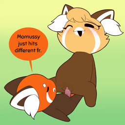 age_difference anthro anthro_on_anthro anthro_penetrated anthro_penetrating anthro_penetrating_anthro blush clitoris cowgirl_position dialogue duo female female_penetrated from_front_position genitals larger_penetrated looking_pleasured male male/female male_penetrating male_penetrating_female on_bottom on_top parent_incest penetration penile penile_penetration penis penis_in_vagina sex simple_background size_difference text vaginal vaginal_penetration vulva young porldraws chikn_nuggit sassparilla_(chikn_nuggit) sody_pop_(chikn_nuggit) ailurid mammal red_panda 1:1 english_text hi_res incest_(lore) mother_(lore) mother_and_child_(lore) mother_and_son_(lore) parent_(lore) parent_and_child_(lore) parent_and_son_(lore) son_(lore)
