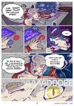 anthro blood bodily_fluids dialogue male nosebleed solo space spacecraft spaceship_interior text vehicle badaspen kade_(badaspen) felid lion mammal pantherine absurd_res colored comic english_text hi_res