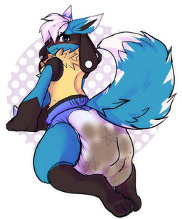 3_toes ambiguous_gender anthro black_body black_fur black_inner_ear black_pawpads blue_body blue_fur blue_tail blush clothed clothing diaper diaper_only dipstick_tail feces feet fluffy fluffy_tail fur gloves_(marking) hair invisible_geometry kneeling leg_markings looking_at_viewer looking_back looking_back_at_viewer markings multicolored_body multicolored_fur pawpads simple_background socks_(marking) soiled_diaper solo tail tail_markings toes topless unclean_diaper used_diaper wavy_mouth wearing_diaper white_background white_hair white_tail_tip biteybaby nintendo pokemon axol_the_lucario_(character) generation_4_pokemon lucario pokemon_(species) 5:6 hi_res
