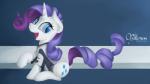 blue_eyes cutie_mark female feral fur horn jersey smile solo white_body white_fur opticspectrum friendship_is_magic hasbro my_little_pony mythology new_england_patriots nfl nike rarity_(mlp) equid equine mammal mythological_creature mythological_equine unicorn 16:9 2014 hi_res widescreen