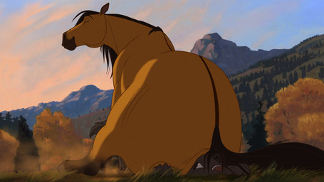 anthro butt detailed_background duo facesitting feral male mountain sitting sitting_on_another tail tongue tongue_out zica dreamworks spirit:_stallion_of_the_cimarron coal_(samt517) spirit_(cimarron) canid canine canis domestic_dog equid equine horse husky mammal nordic_sled_dog spitz 16:9 widescreen
