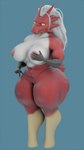 9:16 anthro big_breasts big_butt blaziken breasts butt digital_media_(artwork) female generation_3_pokemon hair hi_res looking_at_viewer nintendo nipples nude pokemon pokemon_(species) raguda simple_background solo tail thick_thighs wide_hips