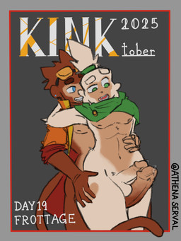 bodily_fluids duo frottage genital_fluids genitals humanoid_genitalia humanoid_penis male male/male penile penis penis_size_difference penises_touching precum sex thigh_sex athenaserval bloons_tower_defense kinktober kinktober_2025 ninja_kiwi alchemist_(bloons) druid_(bloons) strych_(sincastermon) vanilla_(sincastermon) haplorhine mammal monkey primate 2025 3:4 hi_res