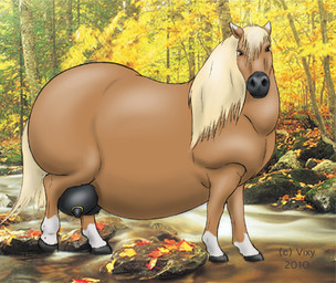 belly big_belly big_butt blonde_mane butt female feral mane morbidly_obese morbidly_obese_female morbidly_obese_feral obese obese_female obese_feral overweight overweight_female overweight_feral solo tail yellow_tail blacktail_(artist) equid equine horse mammal