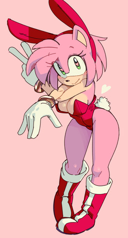 5_fingers alternate_costume alternate_form anthro anthrofied big_breasts biped black_nose blush blush_lines boots breasts bunny_costume cleavage closed_smile clothed clothed_anthro clothed_female clothing costume eye_through_hair eyebrow_through_hair eyebrows eyelashes eyelashes_through_hair fake_ears fake_rabbit_ears fake_tail feet female fingers footwear fur gesture gloves hair hand_gesture handwear heart_eyes heart_symbol looking_at_viewer mouth_closed multicolored_body oversized_clothing pink_background pink_body pink_fur playboy_bunny pose pupils shoes short_tail simple_background smile solo standing symbol-shaped_pupils tail tan_body tan_fur translucent translucent_hair two_tone_body unusual_pupils white_clothing white_gloves white_handwear third-party_edit wamudraws sega sonic_the_hedgehog_(series) amy_rose eulipotyphlan hedgehog mammal 2020 digital_media_(artwork) shaded source_request unavailable_at_source