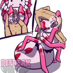 8_eyes 8_legs bestiality blush duo fellatio female female_on_human feral feral_penetrated genitals human_on_feral human_penetrating human_penetrating_feral internal_fellatio interspecies larger_female larger_feral larger_penetrated male male/female male_on_feral multi_arm multi_eye multi_limb oral penetration penile penis penis_on_tongue sex simple_background size_difference smaller_human smaller_male white_background x-ray_vision defreak so_i'm_a_spider_so_what? kumoko arachnid arthropod human mammal spider 1:1 hi_res