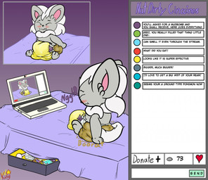 blush bodily_fluids clothing computer detailed_background diaper electronics eyes_closed feces genital_fluids laptop male scatplay sitting soiled_diaper soiling solo text unclean_diaper urine used_diaper wet_diaper wetting yaking nintendo pokemon cinccino generation_5_pokemon pokemon_(species) 2019 english_text signature