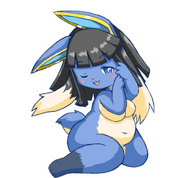 4_ears anthro bangs belly big_breasts black_hair blue_body blue_eyes blue_fur blunt_bangs blush blush_lines breasts buckteeth chibi dipstick_ears ear_markings egyptian featureless_breasts feet female floppy_ears fur hair kemono leg_markings long_ears looking_at_viewer lop_ears markings medium_hair multi_ear multicolored_ears navel nude one_eye_closed open_mouth open_smile overweight overweight_anthro overweight_female pose scut_tail short_tail simple_background sitting slightly_chubby slightly_chubby_anthro slightly_chubby_female smile socks_(marking) solo tail teeth thick_thighs wariza white_background white_body white_fur wide_hips wink winking_at_viewer botantan cyberconnect2 drecom full_bokko_heroes apophis_(full_bokko_heroes) lagomorph leporid mammal rabbit 2021 digital_media_(artwork) full-length_portrait portrait