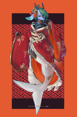 anthro asian_clothing big_breasts bodysuit breasts clothing east_asian_clothing female fur japanese_clothing kimono latex latex_bodysuit latex_clothing latex_mermaid latex_skinsuit looking_at_viewer mermaid_tail seam_(sewing) skinsuit solo split_form tight_clothing wide_hips shanher mythology shanher_(character) aquatic dragon fish merfolk mythological_creature mythological_scalie scalie absurd_res hi_res