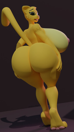 4_fingers anthro big_breasts big_butt breast_expansion breasts butt butt_expansion expansion female fingers fur huge_breasts huge_butt hyper hyper_breasts nipples nude side_boob solo thigh_expansion yellow_body yellow_fur solitarybagel microsoft prequel_adventure the_elder_scrolls katia_managan felid khajiit mammal 3d_(artwork) 4k 9:16 absurd_res blender_(artwork) digital_media_(artwork) hi_res