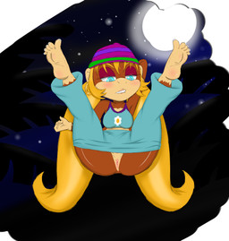 alternative_fashion amekaji anthro anus anus_only barefoot biped bite biting_lip biting_own_lip blonde_hair blush brown_body brown_fur butt clothing ear_piercing ear_ring eyeshadow feet female fur ganguro_(fashion) gyaru hair hat headgear headwear hoop_ear_ring humanoid_feet j-fashion lips long_hair makeup piercing pigtails plantigrade ring_piercing self_bite soles solo y2k_(fashion) bluelimelight donkey_kong_(series) nintendo tiny_kong haplorhine kong mammal monkey primate hi_res