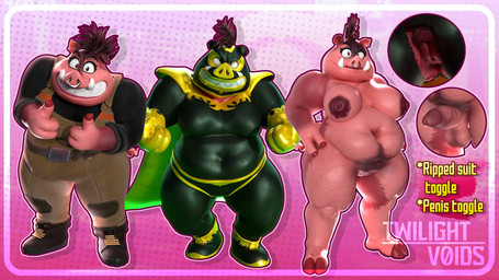 anthro belly big_belly big_breasts big_penis breasts clothing female genitals hairy lucha_libre_mask luchador mask mechanic on_model penis plump_labia pubes solo sports_mask sportswear torn_clothing twilightvoids vulva wrestler wrestling_mask dreamworks the_bad_guys pigtail_(the_bad_guys) domestic_pig mammal suid suine sus_(pig) 3d_(artwork) absurd_res blender_(artwork) digital_media_(artwork) hi_res