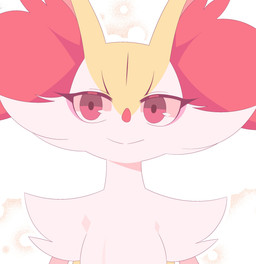 anthro arm_tuft cheek_tuft chest_tuft eyelashes facial_tuft front_view fur looking_away multicolored_body multicolored_fur orange_body orange_fur red_eyes red_nose shoulder_tuft smile solo tuft white_body white_fur yellow_body yellow_fur rullu_1507 nintendo pokemon braixen generation_6_pokemon pokemon_(species) 2025 bust_portrait digital_drawing_(artwork) digital_media_(artwork) hi_res portrait
