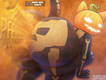 bedroom_eyes big_breasts big_butt bodysuit breasts butt button_prompt clothed clothing fart fart_cloud fart_fetish farting_at_viewer female for_a_head fully_clothed huge_butt narrowed_eyes presenting seductive skinsuit solo tail text tight_clothing sloppysnuffer epic_games fortnite spice_(fortnite) felid feline mammal object_head url