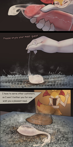 anthro bodily_fluids city condom cum genital_fluids genitals macro male micro musk penis sexual_barrier_device solo ti-suger nintendo pokemon braixen generation_6_pokemon pokemon_(species) absurd_res hi_res