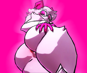 2_horns 5_fingers anthro anus bedroom_eyes big_butt butt butt_focus eyebrows eyelashes eyeshadow eyewear femboy fingers fluffy fur glasses half-closed_eyes hand_on_butt hip_tuft horn leg_tuft looking_at_viewer looking_back looking_back_at_viewer low-angle_view makeup male narrowed_eyes nude nude_anthro nude_male outline pink_background pink_eyeshadow pink_fingers pink_horn pink_pupils presenting presenting_anus presenting_hindquarters pupils round_glasses seductive simple_background slightly_chubby smile solo thick_thighs tuft white_body white_fur wide_hips idklolr34 cryptiacurves_(modeler) deltarune garry's_mod undertale_(series) ralsei bovid caprine goat mammal 2026 3d_(artwork) digital_media_(artwork)