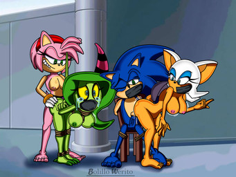 anthro bdsm big_breasts bodily_fluids bondage bound breasts female female/female forced gag genitals group male male/female nipples penis rape sex strapon submissive submissive_male tape tape_gag tears bolillo_werito sega sonic_the_hedgehog_(series) amy_rose rouge_the_bat sonic_the_hedgehog the_deadly_six zeena bat eulipotyphlan hedgehog mammal 4:3 absurd_res hi_res