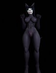 anthro areola black_background black_body black_mask bone breasts bright_eyes female fingernails genitals inner_ear_fluff muscular nails nipples nude purple_nipples pussy simple_background skull skull_head solo tail tongue tongue_out tuft faceling scp_foundation mal0 scp-1471 scp-1471-a_(monolitwec) canid canine humanoid mammal skull_dog skulldog_(species) 3d_(artwork) digital_media_(artwork) hi_res