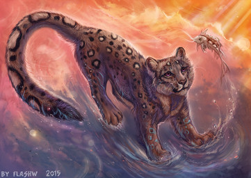 4_fingers 4_toes ambiguous_gender black_body black_fur black_lips cloud detailed_background digitigrade duo_focus eye_contact feet feral fingers fur group hindpaw inner_ear_fluff jumping leopard_spots lips long_mouth looking_at_another looking_up markings no_sclera outside partially_submerged paws pink_nose purple_eyes reflection scales size_difference sky snout spots spotted_body spotted_fur standing sun tan_body tan_fur toes tuft water whiskers white_body white_fur white_scales yellow_eyes flashw aquatic avian felid fish leopard mammal pantherine 2015 detailed digital_media_(artwork) digital_painting_(artwork) painting_(artwork)