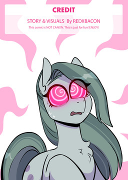 container cutie_mark eyebrows female feral grey_body grey_hair grey_tail hair hypnosis mind_control purple_eyes solo tail text redxbacon friendship_is_magic hasbro my_little_pony marble_pie_(mlp) earth_pony equid equine horse mammal pony absurd_res cover cover_art cover_page english_text hi_res