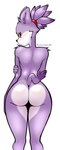 anthro big_butt blush butt butt_focus butt_heart female looking_back nude simple_background solo wide_hips justtaylor sega sonic_the_hedgehog_(series) blaze_the_cat domestic_cat felid feline felis mammal absurd_res hi_res