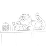 anthro belly belly_grab big_belly burping container cup desk dessert doughnut electronics food furniture heart_symbol huge_belly hyper hyper_belly jar lifting_belly male microphone morbidly_obese morbidly_obese_male navel obese obese_anthro obese_male overweight overweight_anthro overweight_male pastry solo table eggo21 disney zootopia benjamin_clawhauser cheetah felid feline mammal 1:1 2018 animated monochrome short_playtime unavailable_at_source