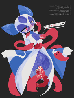 abdominal_bulge anal anal_penetration anthro anthro_on_feral bestiality bodily_fluids clothing female feral gameplay_mechanics genital_fluids genitals gui health_bar heart_eyes heart_symbol nipple_fetish nipple_penetration nipple_play nipples penetration purple_body red_body restraints solo text vaginal vaginal_fluids vaginal_penetration vulva white_body thatonehaxorus nintendo pokemon froslass generation_4_pokemon generation_9_pokemon pokemon_(species) wugtrio 3:4 absurd_res english_text hi_res