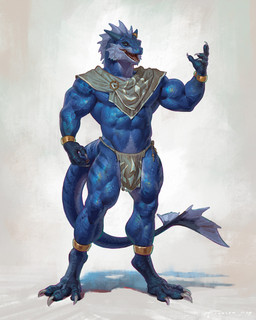 abs anthro biceps big_muscles bottomwear claws clothing huge_muscles loincloth male muscular muscular_anthro muscular_male obliques open_mouth pecs scales solo standing tail teeth tongue taran_fiddler mythology theoren dragon mythological_creature mythological_scalie scalie wingless_dragon 4:5 hi_res
