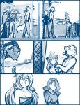 2018 anthro basitin blue_and_white canid canine canis clothed clothing comic conditional_dnp digitigrade felid female flora_(twokinds) fur group hair human humanoid keidran keith_keiser madam_reni_(twokinds) magic magic_staff male mammal maren_taverndatter monochrome mrs._nibbly natani pantherine portal raine_silverlock rodent sciurid sketch staff stripes sythe_(twokinds) tiger tom_fischbach trace_legacy tree_squirrel twokinds unconscious wolf zen_(twokinds)