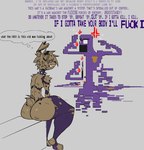 anthro big_butt butt collar cross-popping_vein dialogue duo female machine male profanity spiked_collar spikes text thick_thighs thought_bubble torn_ear xexeezy cyberpunk_2077 five_nights_at_freddy's five_nights_at_freddy's_3 scottgames purple_guy_(fnaf) springtrap_(fnaf) william_afton_(fnaf) animatronic human lagomorph leporid mammal rabbit robot 2024 digital_media_(artwork) english_text meme