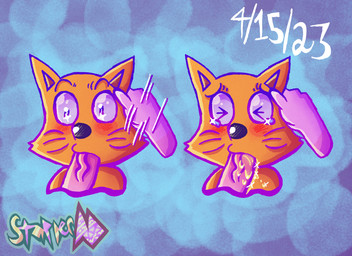 ambiguous_gender anthro blush bodily_fluids duo fellatio forced fur genital_fluids genitals intersex intersex/male male oral peeing penile penis pushing pushing_down questionable_consent rape sex shocked shove tears urine watersports whiskers yellow_body yellow_fur staplerad kaiketsu_zorori zorori canid canine fox mammal 11:8