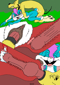 animal_genitalia anthro anthro_on_anthro anthro_penetrated anthro_penetrating anthro_penetrating_anthro black_nose blue_body blue_fur bodily_fluids breasts brown_vulva buckteeth cervix clitoral_hood clitoris cum cum_in_uterus cum_in_vagina cum_inside doggystyle duo eyes_closed female female_anthro female_penetrated forest from_behind_position fur genital_fluids genitals gloves_(marking) green_eyes internal internal_vaginal knot knotted_penis knotting larger_anthro larger_male leg_markings male male/female male_anthro male_penetrating male_penetrating_female markings nude nude_anthro nude_female nude_male outside penetration penis pink_nose plant scut_tail sex sheath short_tail shrub size_difference smaller_anthro smaller_female smaller_penetrated socks_(marking) tail teeth tree urethra uterus vulva yellow_body yellow_fur kthanid_(artist) rutwell_forest beuford_bloodhound binky_bunny_(rutwell) bloodhound canid canine canis domestic_dog hunting_dog lagomorph leporid mammal rabbit scent_hound hi_res