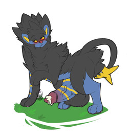 balls big_balls big_penis blush cum erection feral hyper hyper_balls luxray male nintendo penis pokémon redras_shoru sketch solo video_games
Rating: Explicit
Score: 6
User: Redras
Date: April 16, 2014