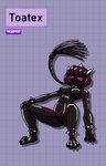 anthro cat_o'_nine_tails clothing female latex latex_body latex_clothing latex_skin latex_skinsuit latex_transformation rubber_clothing skinsuit solo tight_clothing transformation whip rottentuttifrutti amphibian frog humanoid toad_(frog) absurd_res hi_res