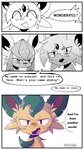 9:16 angry blush comic dialogue eeveelution english_text espeon eyes_closed female generation_2_pokemon generation_4_pokemon glaceon glare group happy hi_res isaac_(ryder205) leafeon leafeon_sekai male nervous nintendo pokemon pokemon_(species) ryder205 scarlet_(ryder205) simple_background tera_(ryder205) text trio