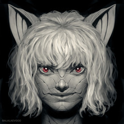 ambiguous_gender bangs hair red_eyes segmented solo white_hair balalaevgod hunter_x_hunter neferpitou animal_humanoid cat_humanoid chimera_ant felid felid_humanoid feline feline_humanoid humanoid mammal mammal_humanoid 1:1 hi_res