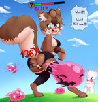 anthro baashi bodily_fluids clothing_destruction detailed_background duo embarrassed female hi_res killing male male/female mammal rodent sciurid slime tears tree_squirrel twiss_(stunnyseed/twiss)