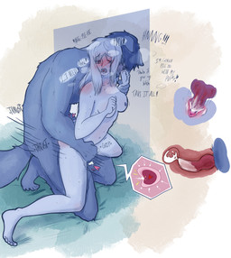 anthro anthro_penetrating anthro_penetrating_human begging bodily_fluids breasts breed breeding_kink crouching cum cum_in_uterus cum_in_vagina cum_inside dirty_talk duo female female_human female_on_anthro female_penetrated genital_fluids genitals heart_symbol human_on_anthro human_penetrated impregnation impregnation_kink interspecies knotting looking_pleasured male male/female male_anthro male_on_human male_penetrating male_penetrating_female nude ovum ovum_with_heart penetration penile penis sex sperm_cell uterus x-ray_view ironmeatus arachnne_roots zack_canis canid canine canis human mammal wolf absurd_res hi_res