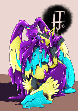assimilation cybernetics ear_penetration goo_transformation goopy machine melting penetration permanent permanent_transformation pokeball slime transformation jasoned95 mythology nintendo pokemon cyborg dragon generation_4_pokemon goo_creature gooborg lopunny lucario mythological_creature mythological_scalie pokemon_(species) scalie shiny_pokemon absurd_res hi_res