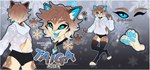 anthro clothing femboy hoodie legwear male solo thigh_highs topwear kiliankuro taiga_aster deer felid hybrid mammal