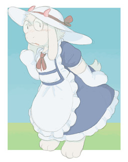2_horns 3_toes anthro barefoot blue_clothing blue_dress blush blush_lines border clothing day dress eyewear feet female fingers floppy_ears front_view fur furgonomic_headwear furgonomics glasses gloves hair handwear hat headgear headwear horn leaning leaning_forward looking_at_viewer open_mouth outside pink_horn round_glasses scut_tail short_tail solo standing sun_hat tail three-quarter_view toes wearing_glasses white_body white_border white_clothing white_fur white_gloves white_hair white_handwear white_hat white_headwear cafongterua deltarune undertale_(series) ralsei bovid caprine darkner goat mammal 2025 cel_shading digital_media_(artwork) full-length_portrait portrait shaded male_(lore)