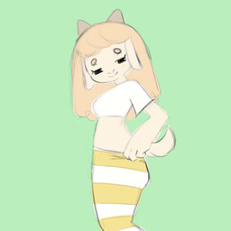 anthro big_butt breasts butt clothed clothing female shaking_butt smile solo tail jacksonpluck 1:1 animated