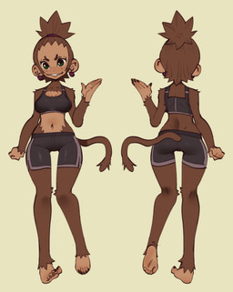 5_fingers anthro arm_tuft athletic_wear bent_arm biped black_bottomwear black_clothing black_shorts black_topwear bottomwear bra brown_body brown_fur clothed clothing collarbone colored_nails ear_piercing ear_ring feet female fingers fist fur green_eyes gym_bottomwear gym_shorts hair humanoid_feet humanoid_hands leg_tuft long_tail looking_at_viewer midriff multiple_poses nails navel piercing plantigrade pose ring_piercing shorts shoulder_tuft simple_background solo sports_bra sportswear standing tail teeth tied_hair topwear tuft underwear ianoquinnzel haplorhine mammal monkey primate 2021 digital_media_(artwork) hi_res